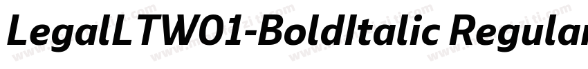 LegalLTW01-BoldItalic Regular字体转换